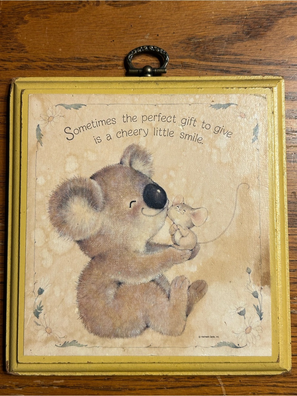 Vintage Hallmark Plaque - Koala & Mouse